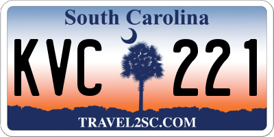 SC license plate KVC221