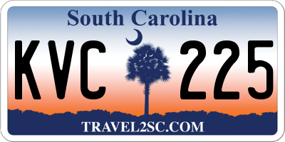 SC license plate KVC225