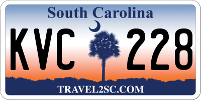 SC license plate KVC228