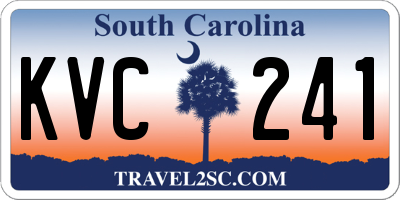SC license plate KVC241
