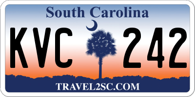 SC license plate KVC242