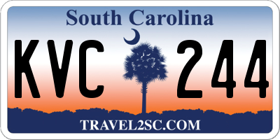 SC license plate KVC244