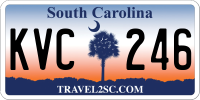 SC license plate KVC246