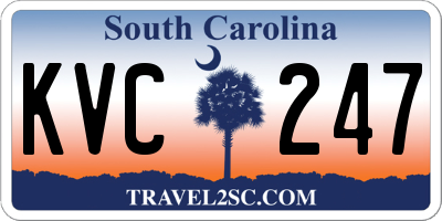 SC license plate KVC247