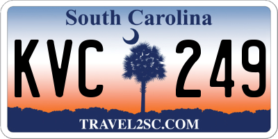 SC license plate KVC249
