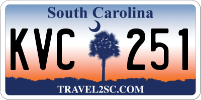 SC license plate KVC251