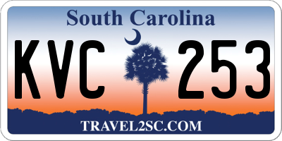 SC license plate KVC253