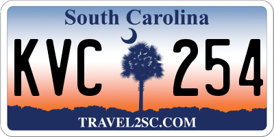 SC license plate KVC254