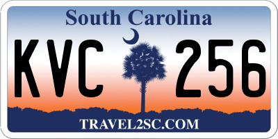 SC license plate KVC256