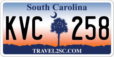 SC license plate KVC258