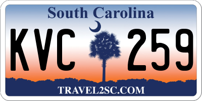 SC license plate KVC259