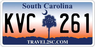 SC license plate KVC261