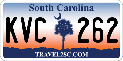 SC license plate KVC262