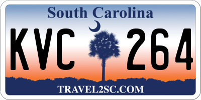 SC license plate KVC264