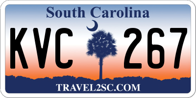 SC license plate KVC267
