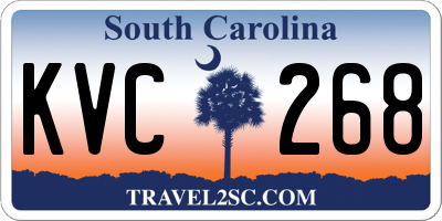 SC license plate KVC268