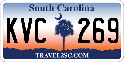 SC license plate KVC269