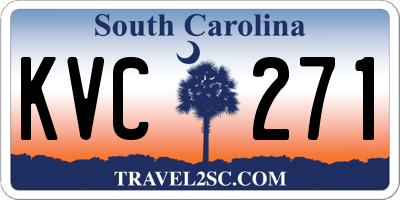 SC license plate KVC271