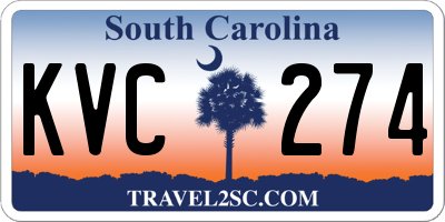 SC license plate KVC274