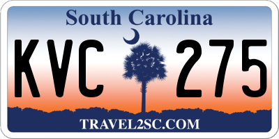 SC license plate KVC275