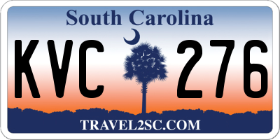 SC license plate KVC276