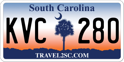 SC license plate KVC280
