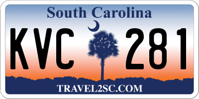 SC license plate KVC281
