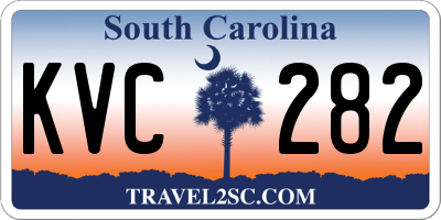 SC license plate KVC282