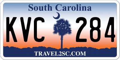 SC license plate KVC284