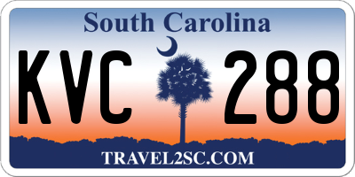 SC license plate KVC288
