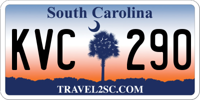 SC license plate KVC290