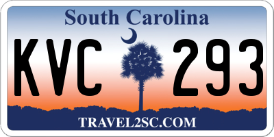 SC license plate KVC293