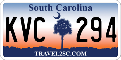 SC license plate KVC294