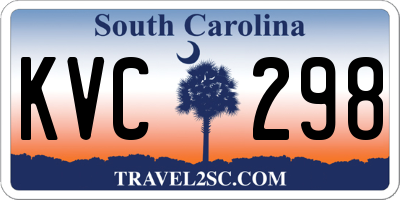 SC license plate KVC298