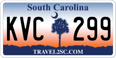 SC license plate KVC299