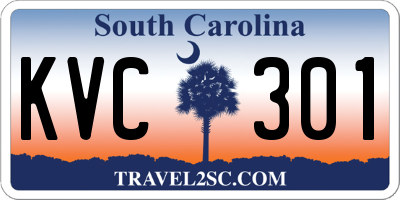 SC license plate KVC301