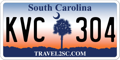 SC license plate KVC304