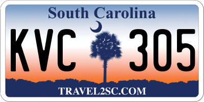 SC license plate KVC305