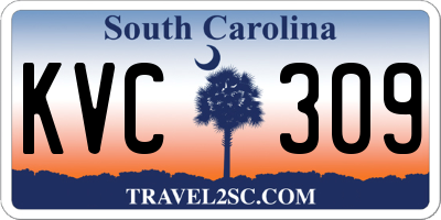 SC license plate KVC309