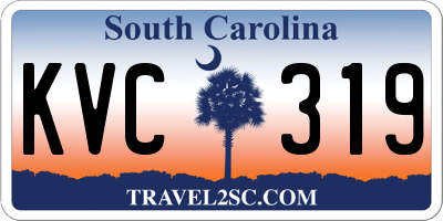 SC license plate KVC319
