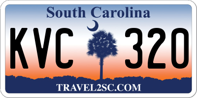 SC license plate KVC320