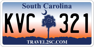 SC license plate KVC321
