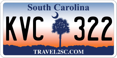 SC license plate KVC322