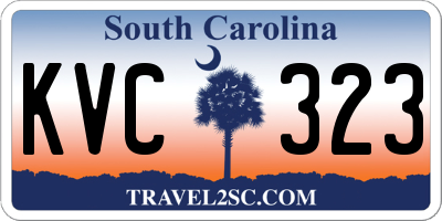 SC license plate KVC323