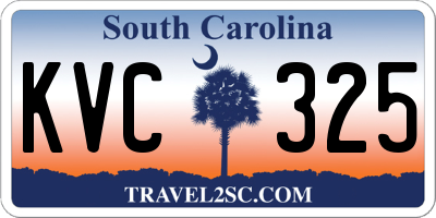 SC license plate KVC325