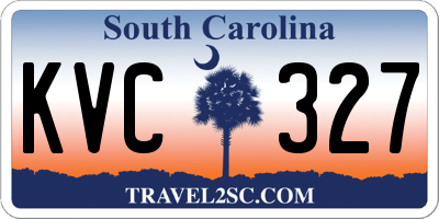 SC license plate KVC327
