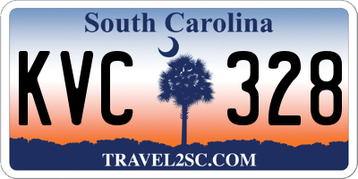 SC license plate KVC328