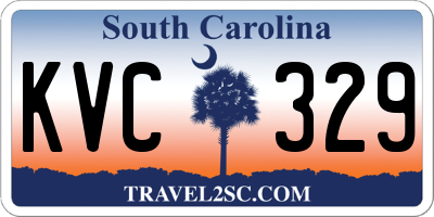 SC license plate KVC329