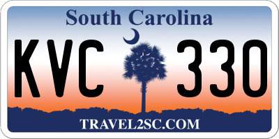 SC license plate KVC330