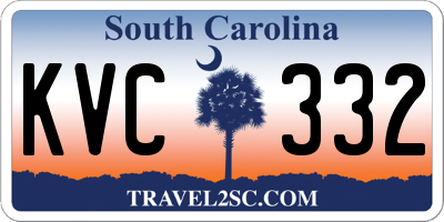 SC license plate KVC332